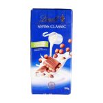 LINDT SWISS CLASSIC HAZELNUT MILK CHOCOLATE 100G