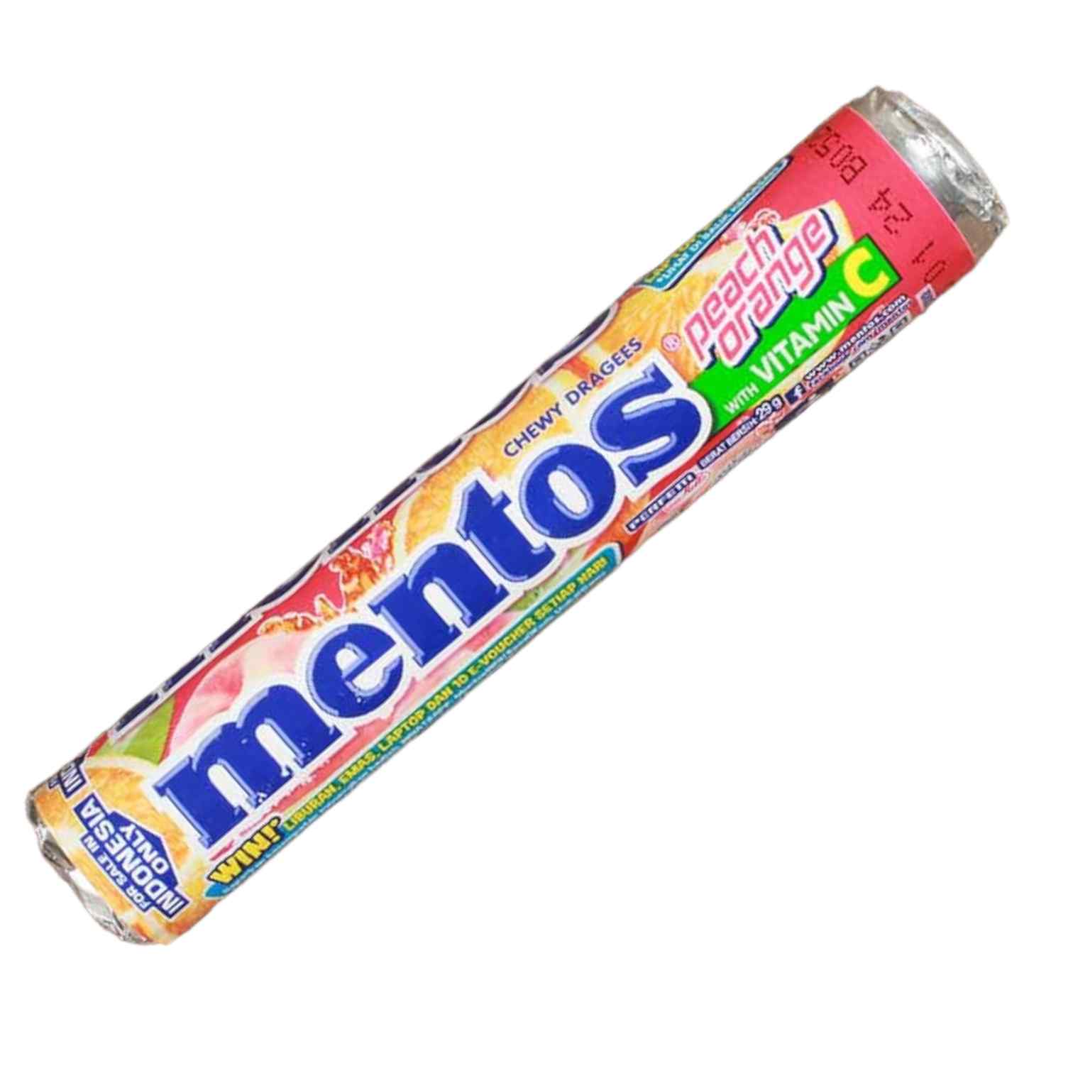 MENTOS PEACH ORANGE CHEWY DRAGEES