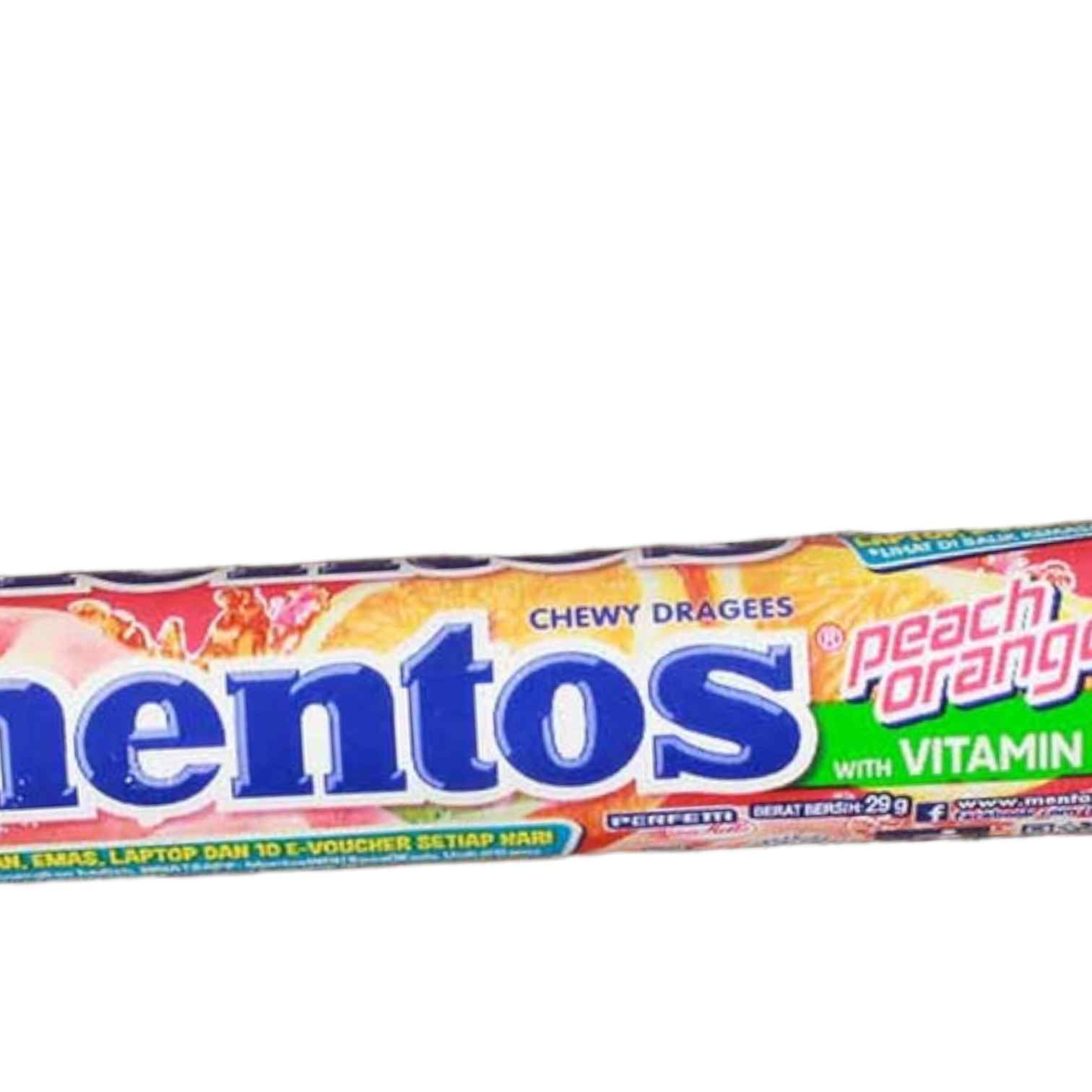 MENTOS PEACH ORANGE CHEWY DRAGEES - Image 3