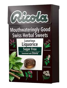 RICOLA HERBAL SWEETS LUXURIOUS LIQUORICE CANDY 45G